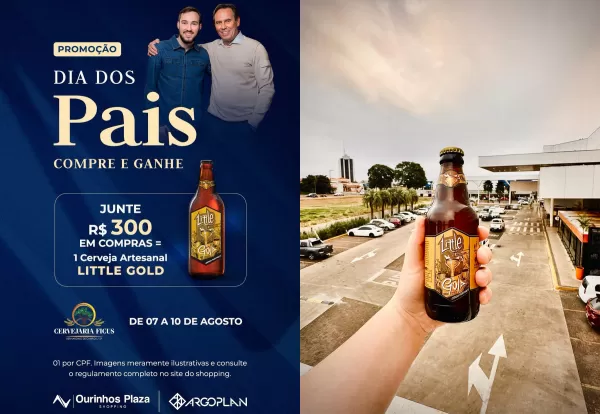 Ourinhos Plaza Shopping lança promoção especial de Dia dos Pais com cerveja artesanal como brinde