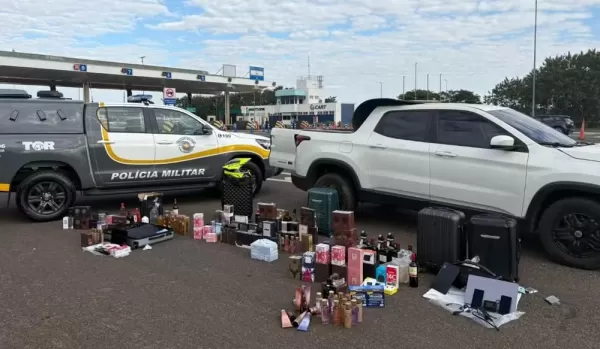 Polícia Rodoviária apreende R$ 76 mil em produtos de descaminho na SP-225 em Santa Cruz do Rio Pardo
