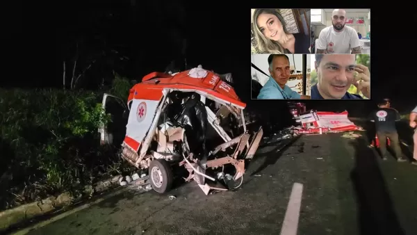 Acidente entre ambulância e caminhão deixa quatro mortos na BR-476, no Paraná