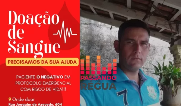 Urgente: Morador de Ourinhos internado na UTI precisa de doações de sangue tipo O negativo