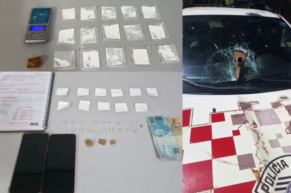 Confusão com policiais termina com dois presos por tráfico de drogas em Santa Cruz do Rio Pardo