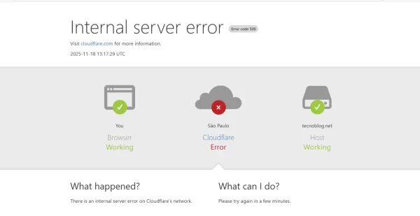 Falha na Cloudflare derruba ChatGPT, X, Canva e mais nesta terça-feira, 18