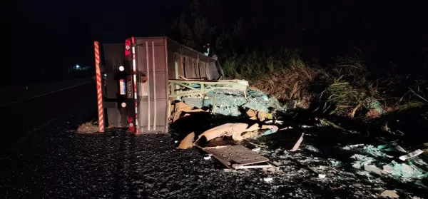 Acidente com morte interdita BR-376 em Ortigueira (PR)