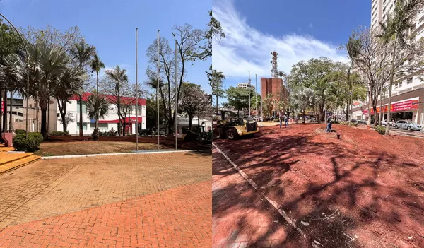Prefeitura inicia mais uma reforma e revitalização da Praça Mello Peixoto no centro de Ourinhos