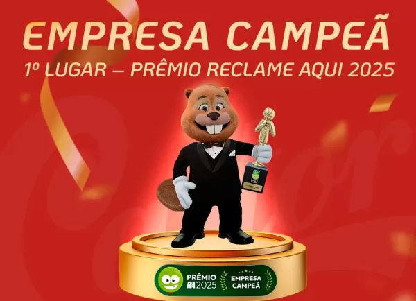 Castor conquista 1º lugar no Prêmio Reclame AQUI 2025 na categoria Colchões – Grandes Operações