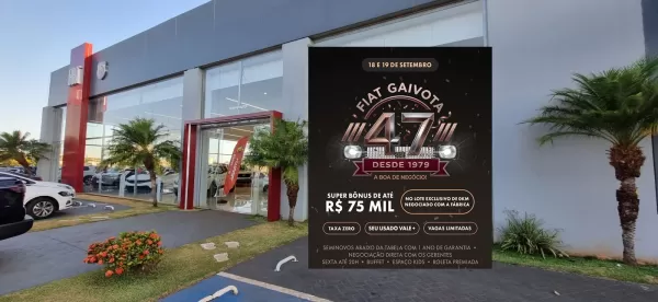 Fiat Gaivota comemora 47 anos com evento especial e condições exclusivas em Ourinhos