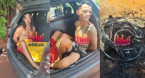 Policiais militares de Salto Grande prendem dupla por furto de fios 