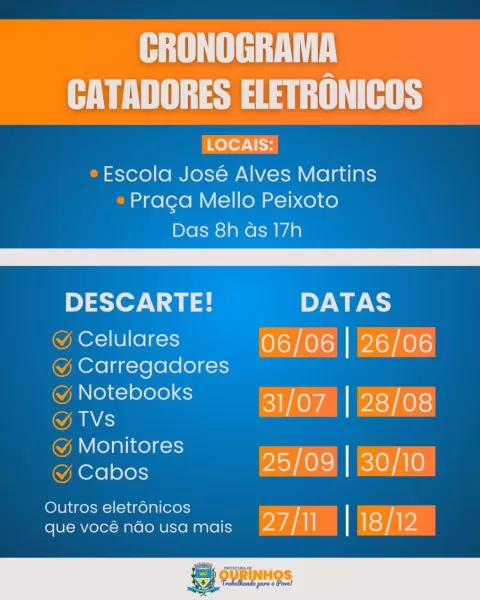Prefeitura promove campanha para descarte consciente de eletrônicos 