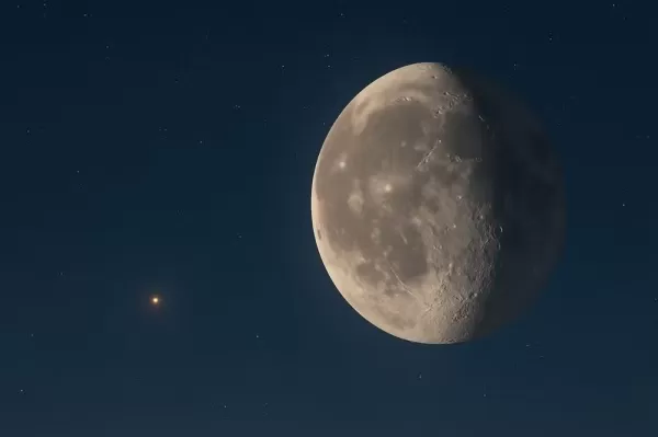 Lua e Marte brilham juntos no céu nesta segunda-feira, 28