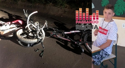 Adolescente morre ao ter bicicleta atingida por moto na região 