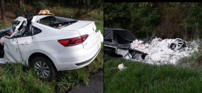 Duas pessoas morrem em colisão frontal na BR-153 no norte do Paraná 