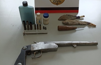 Polícia Civil prende homem por infringência ao estatuto do desarmamento em Salto Grande 
