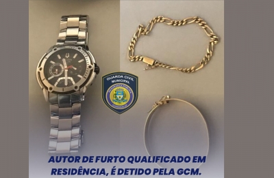 GCM detém autor de furto qualificado e recupera objetos de valor em Ourinhos