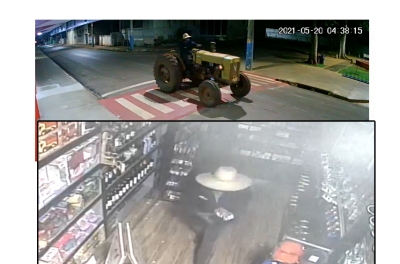 Homem usa trator para furtar loja de importados e presentes em Chavantes; veja vídeos