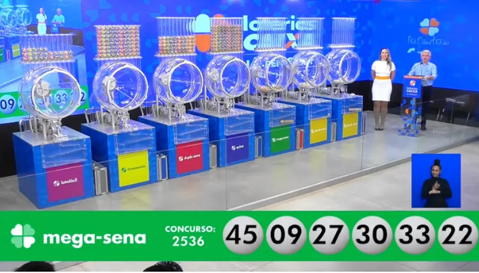 Mega-Sena 2536 sorteia prêmio de R$ 54,5 milhões; veja números sorteados