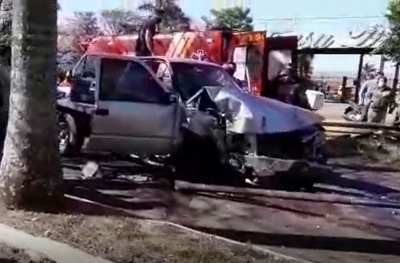 Motorista fica ferido após bater caminhonete contra coqueiro na região