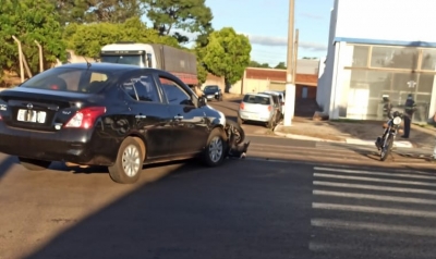 Motociclista fica ferido em acidente em Ourinhos