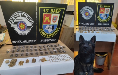 13º BAEP apreende drogas em Ourinhos