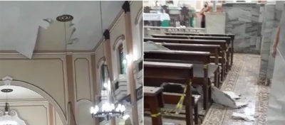 Idosa fica ferida após forro desabar em igreja na região 