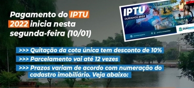 Reajustado, IPTU 2022 começa prazo de pagamento em Ourinhos