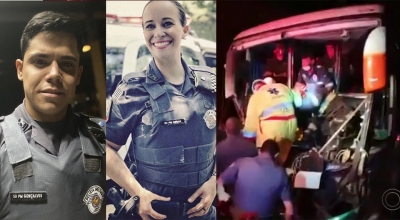 Viação Andorinha agradece aos policiais militares que se envolveram em acidente em Santa Cruz 