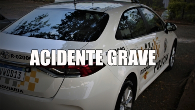 Acidente entre carro e camionete deixa três pessoas gravemente feridas na SP-270 em Canitar 