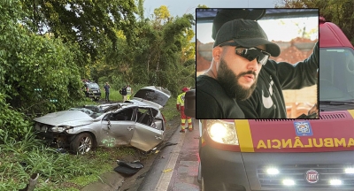 Policial civil morre após capotar veículo na BR-153 em Santo Antônio da Platina