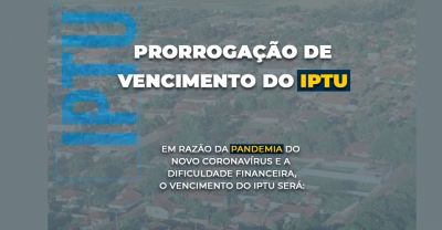 Prefeitura de Salto Grande prorroga vencimentos do IPTU para abril
