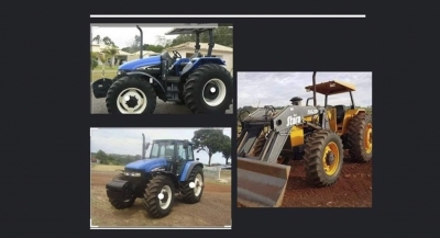 Bandidos furtam três tratores de produtor rural de Ribeirão do Sul 