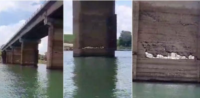 Vídeo que mostra buracos em pilares de ponte na Raposo Tavares sobre represa viraliza 