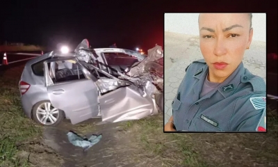 Policial militar morre ao bater na traseira de caminhão em rodovia no interior de SP