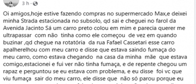 Mulher conta que quase foi vítima do golpe do falso mecânico, após sair de supermercado em Ourinhos 