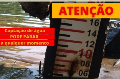 SAE divulga vídeo e faz alerta para nível do Rio Pardo abaixo de 1 metro; captação pode parar a qualquer momento