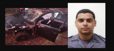 Soldado da Polícia Militar morre em capotamento de veículo no interior de SP