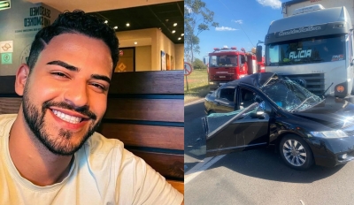 Motorista morre ao ter carro atingido por caminhão depois de desrespeitar sinal de pare em rodovia do Centro-oeste Paulista 