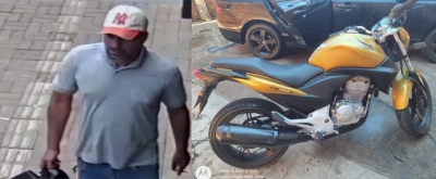 São divulgadas novas imagens do ladrão que furtou moto no centro de Ourinhos 