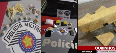 Dois são presos e adolescente é apreendido em noite movimentada em combate ao tráfico de drogas em Ourinhos 