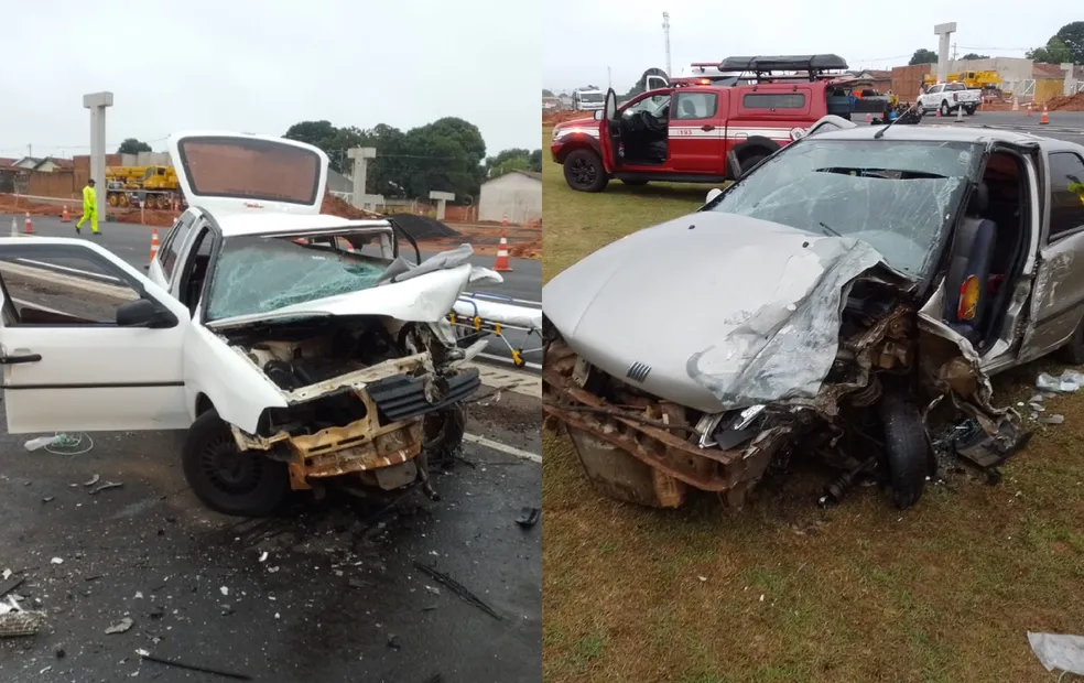 Acidente em trecho de obras deixa duas pessoas feridas na região 