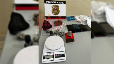 Polícia Civil de Bernardino de Campos realiza prisão por tráfico de drogas e apreensão de celulares roubados