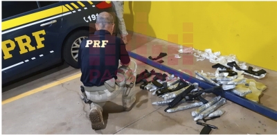 Polícia Rodoviária Federal apreende 17 fuzis em veículo que passava por Ourinhos 