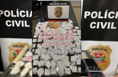 Operação policial resulta na prisão de dois homens por tráfico de drogas em Santa Cruz do Rio Pardo; com quase 400 porções de cocaína 
