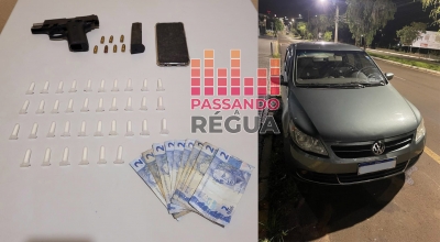 Casal é preso em Ourinhos acusado de tráfico de drogas e posse ilegal de arma de fogo