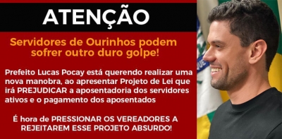 Prefeito Lucas propõe calote ao IPMO e sindicato diz ser outro duro golpe aos servidores de Ourinhos