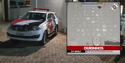 Jovem é preso com grande quantidade de drogas em Ourinhos 