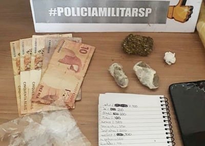Polícia Militar prende acusado de tráfico de drogas no CDHU