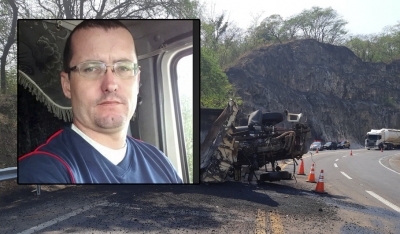 Caminhoneiro morre após bater em serra na BR-153 
