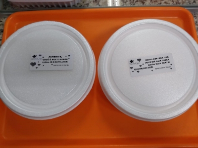 Pacientes internados na Santa Casa de Ourinhos recebem mensagens motivacionais nas refeições