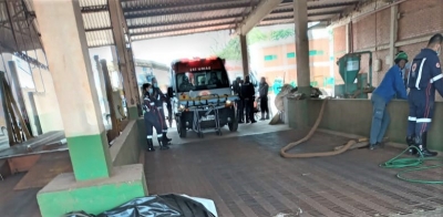 Homem cai em moega de grãos e precisa ser resgatado pelos bombeiros em cooperativa em Ipaussu 