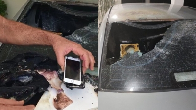 Celular de empresário pega fogo no carro e incêndio danifica veículo e notebook
