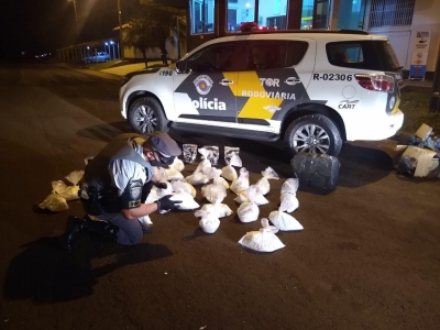 Exame não constata cocaína em mais de 68 kg de suposto entorpecente apreendido pela Polícia Rodoviária em ônibus na SP-225